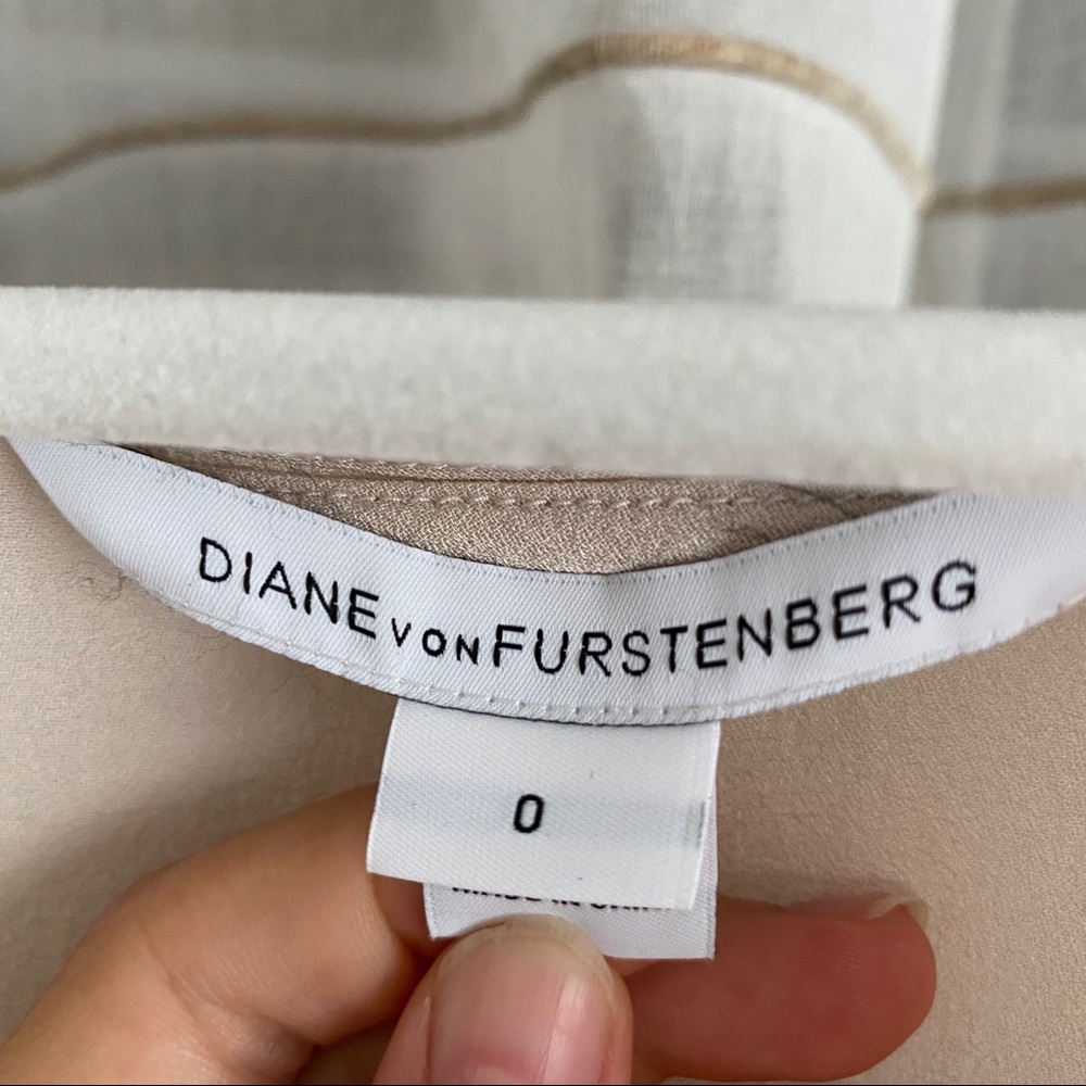 DVF Reara Silk Color Block Dress - Picture 6 of 10